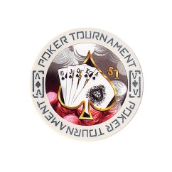 Tournament Poker Fiches Clay - $ 1