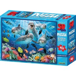 Puzzle 3D bimbi Dolphin Delight 