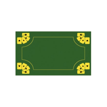 Panno verde da gioco carte - rettangolare